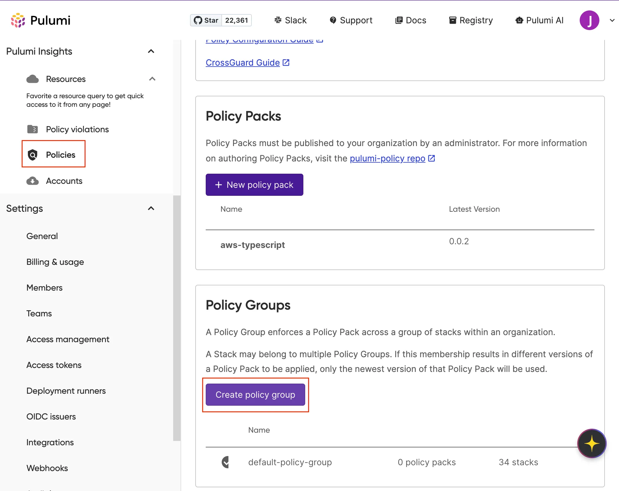 "Insights Policies - New Policy Pack"