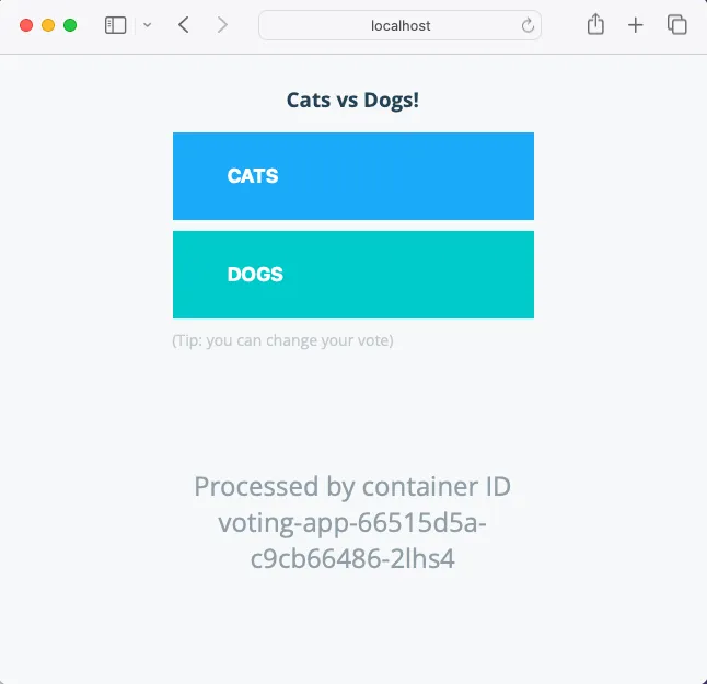 Image of a browser with your new voting-app