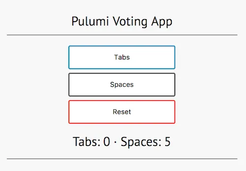 Voting app screenshot