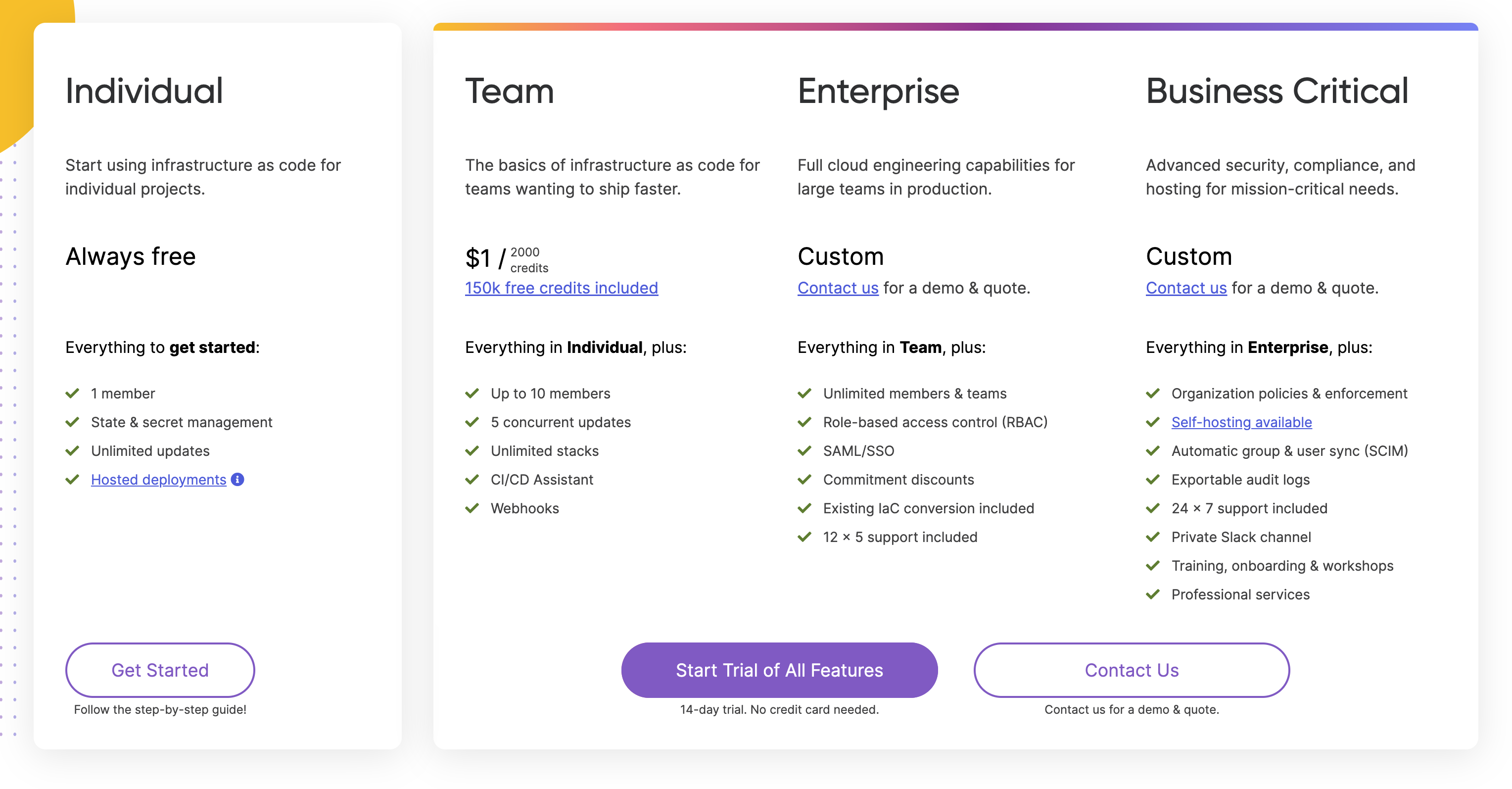 Pricing Page