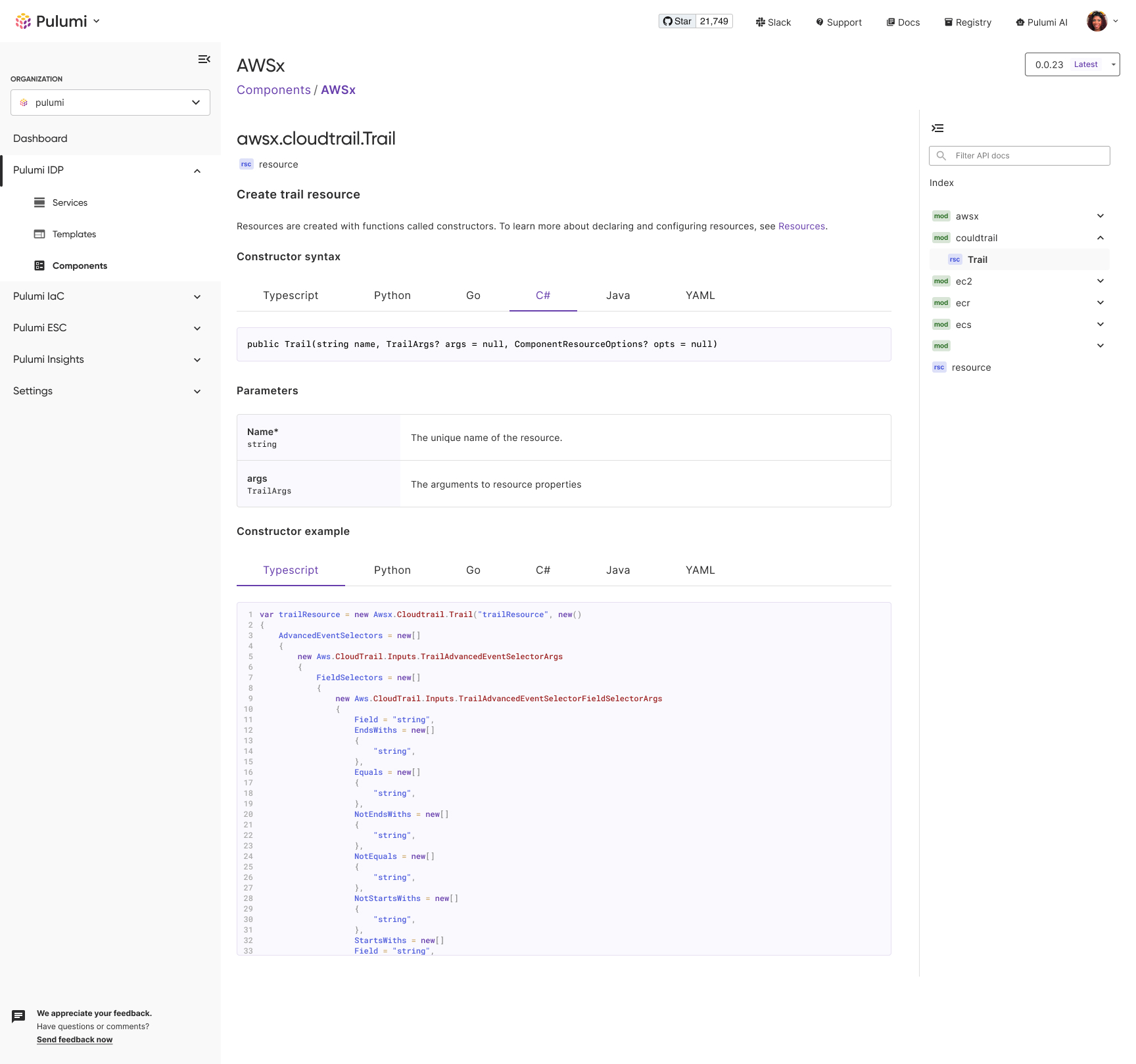 Pulumi Private Registry