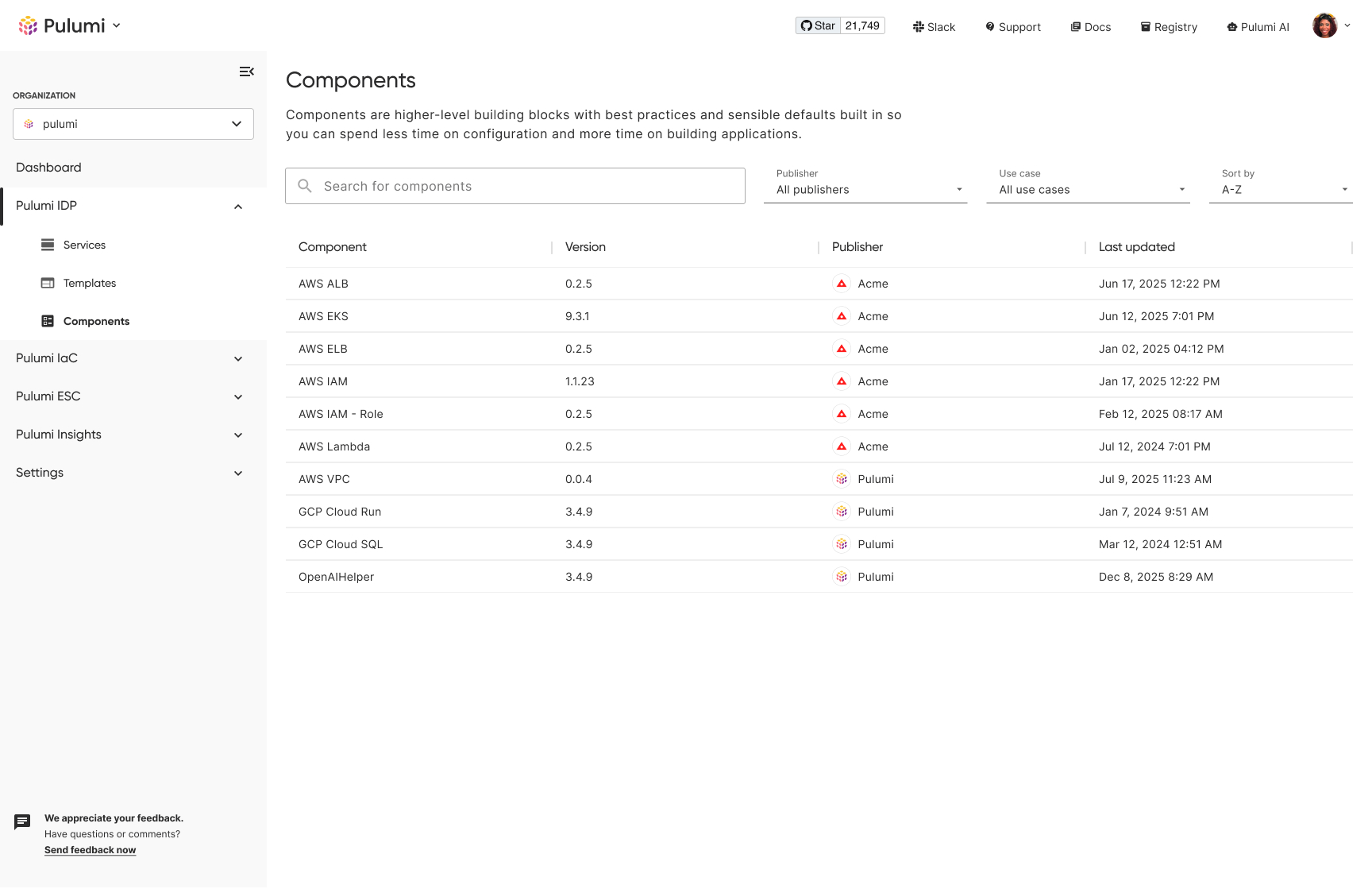 Pulumi Private Registry