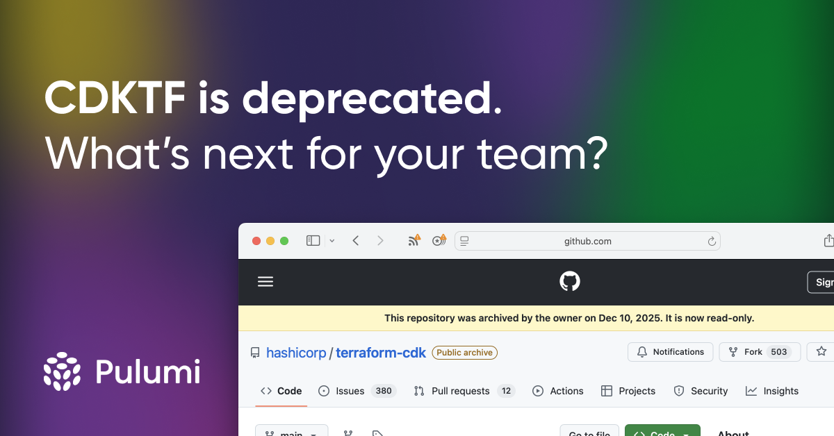 CDKTF is deprecated: What's next for your team?