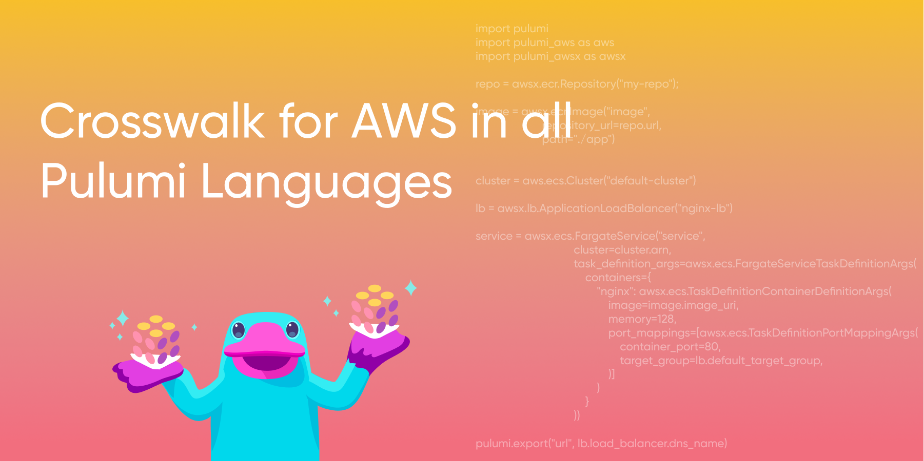 Announcing Crosswalk for AWS in all Pulumi Languages