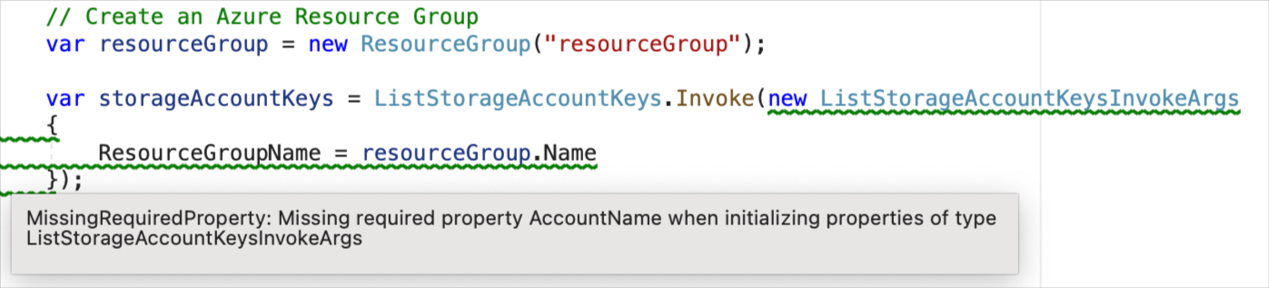 missing required parameter when invoking a SDK function