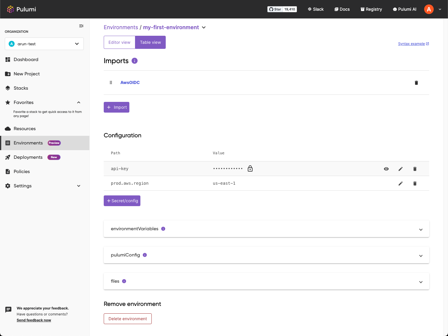 Key-Value Table Editor