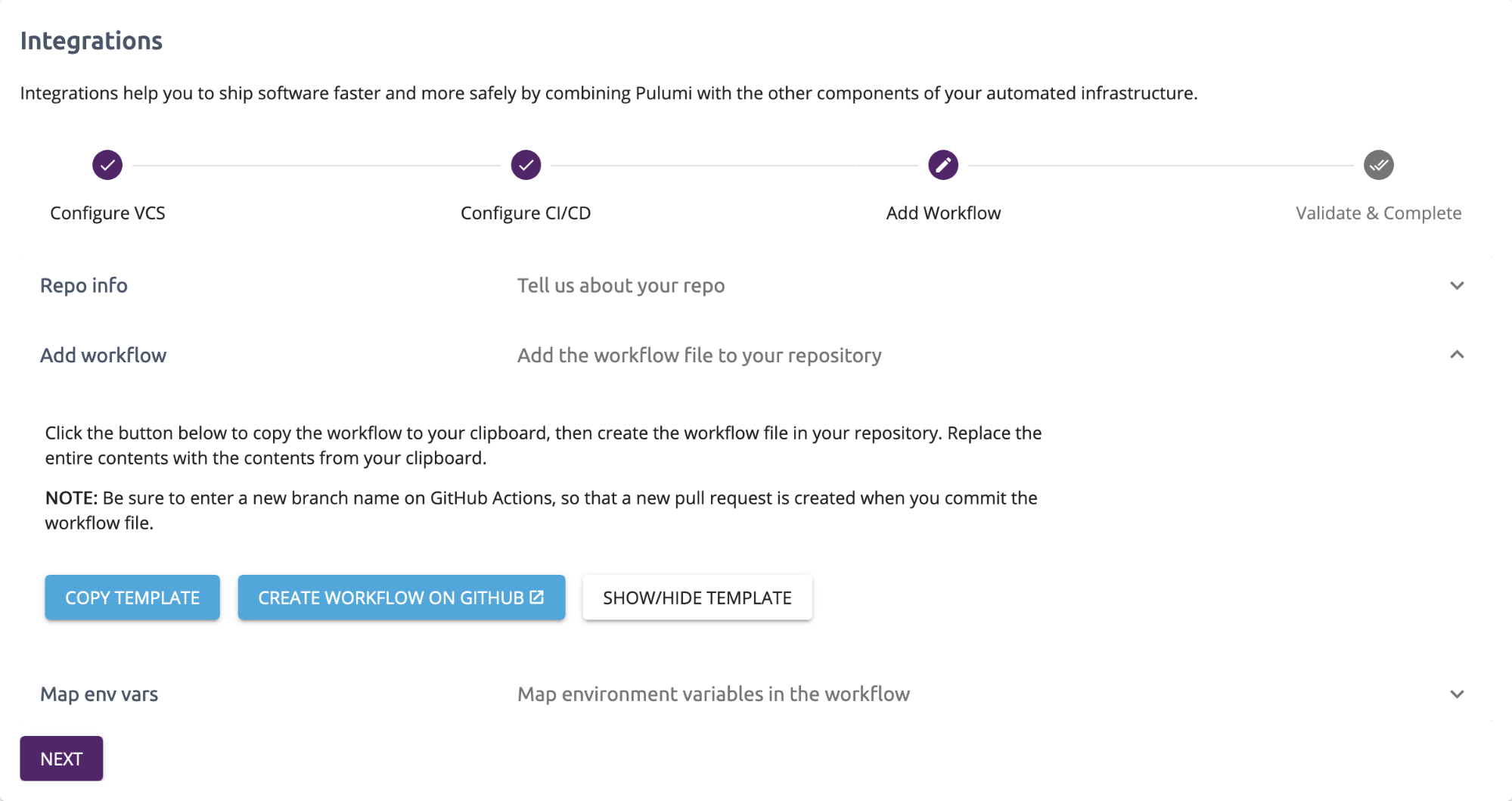 Integrations Console