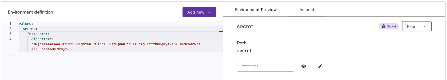 &ldquo;Screenshot of secret editor&rdquo;