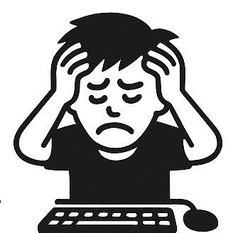 frustrated expression