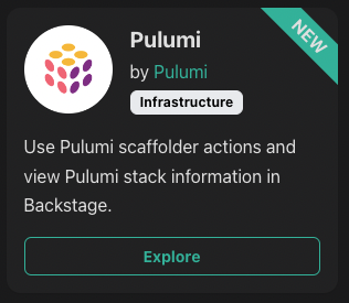 Pulumi Backstage Plugin