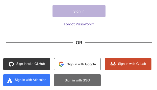 Pulumi Cloud sign-in page showing Google as an identity provider option