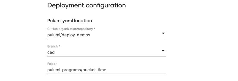 Deployment Settings