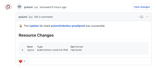 Pulumi in a Pull Request