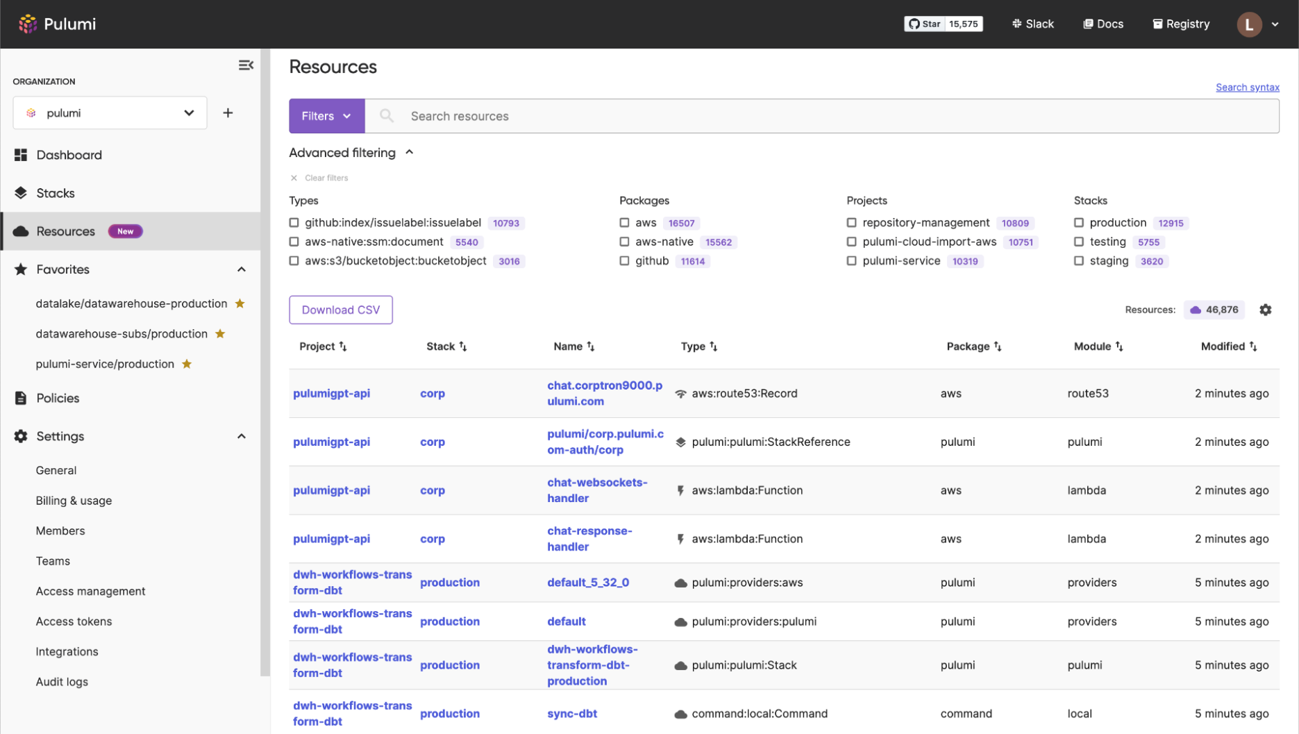 Pulumi Resource Search