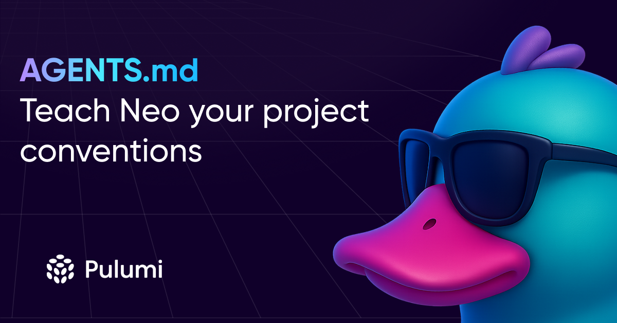 Pulumi Neo Now Supports AGENTS.md