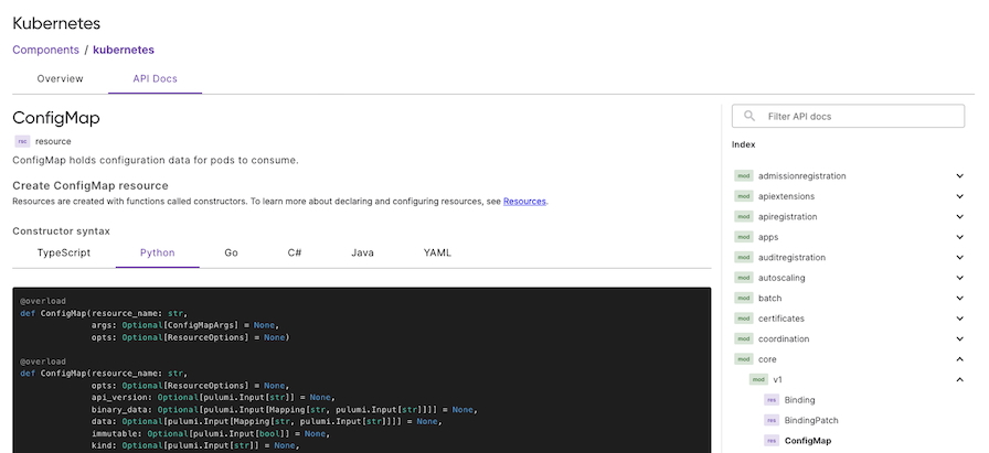 Multi-language component support