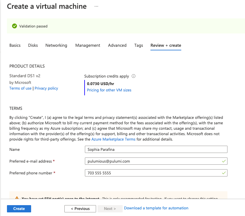 Create VM