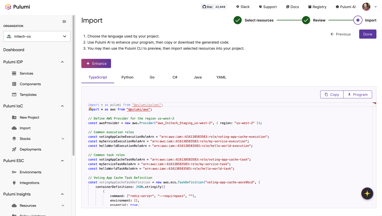 Visual IaC Code Generation