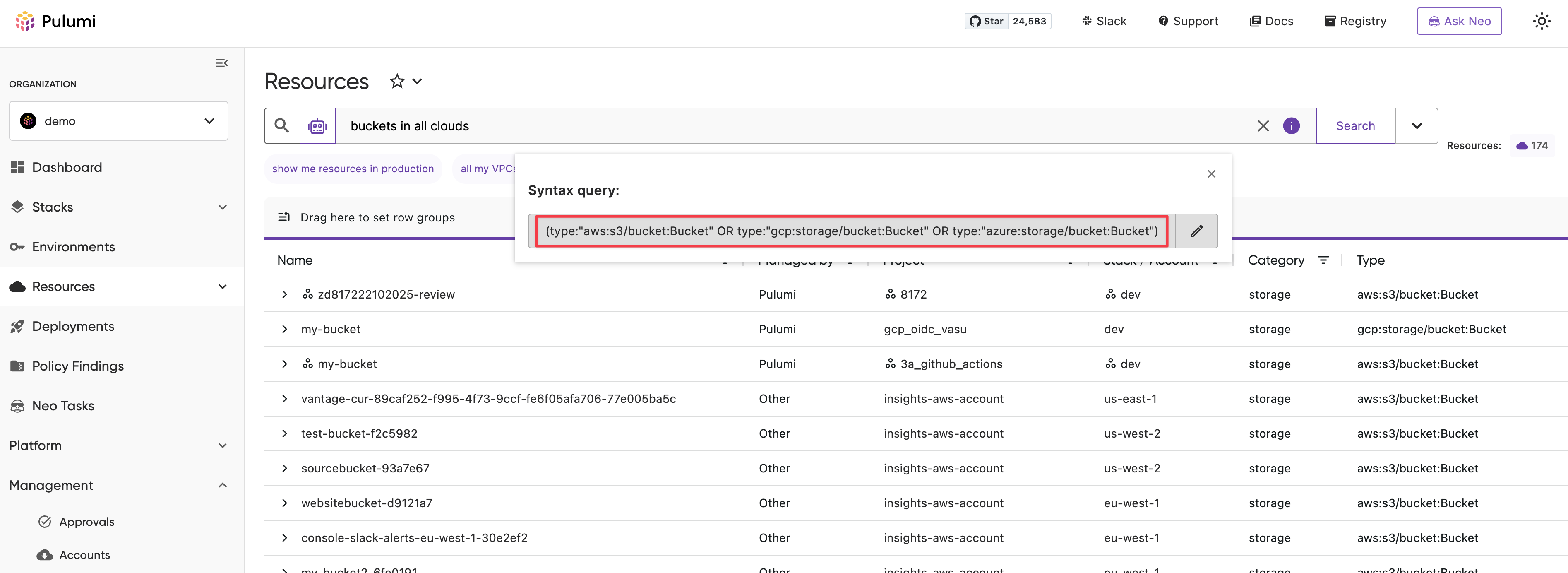 Resource explorer AI assist vm