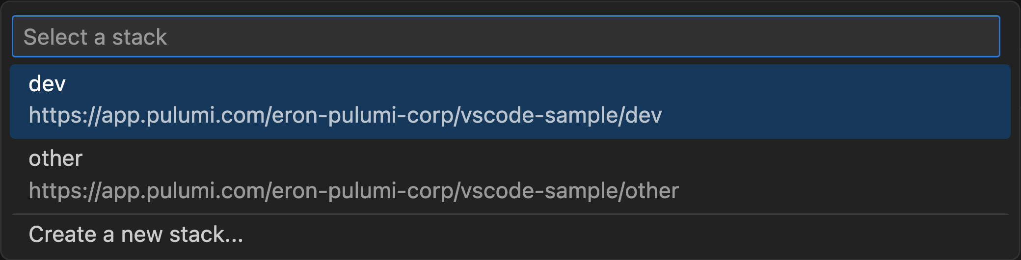 Stack Selection
