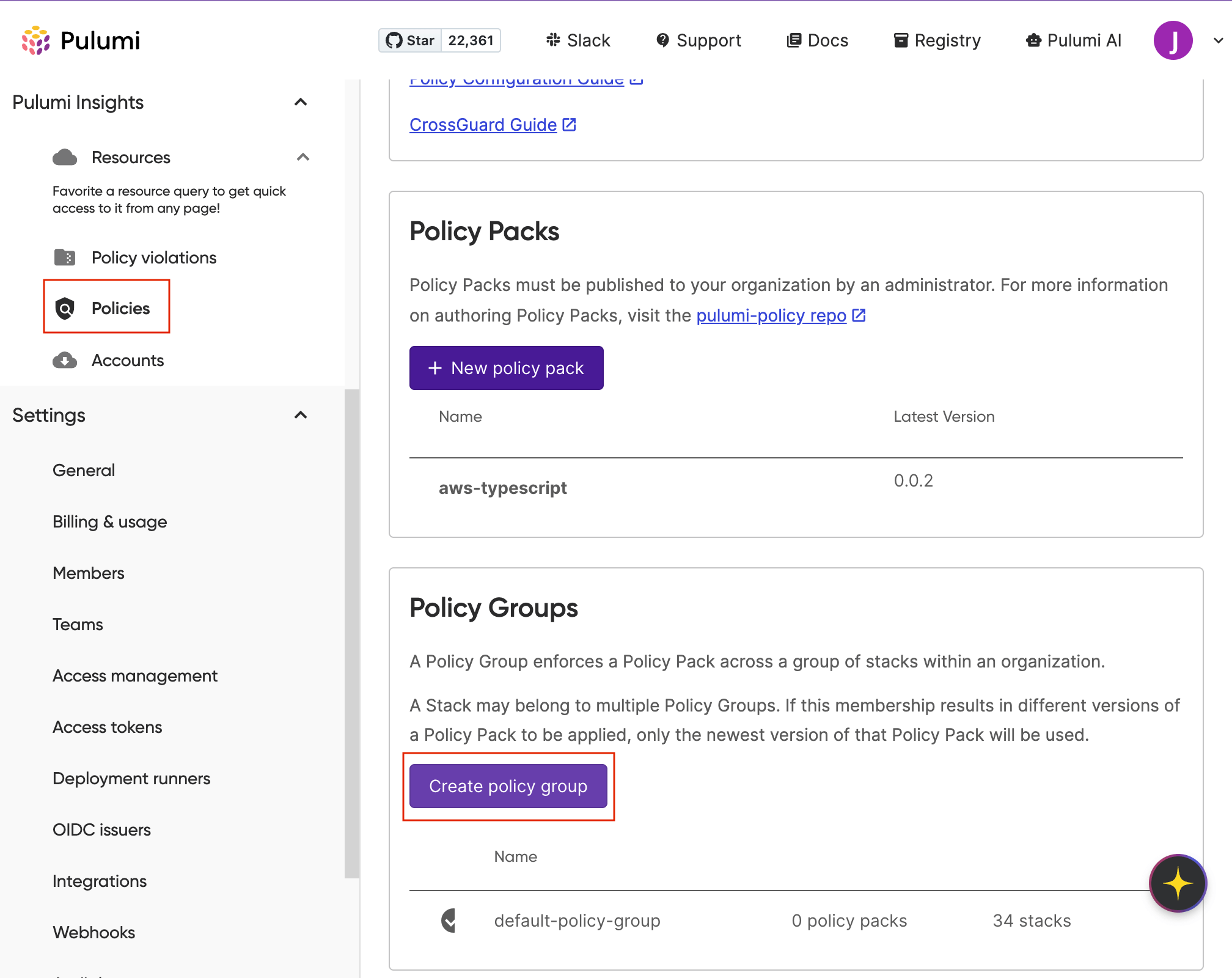 Insights Policies - New Policy Pack