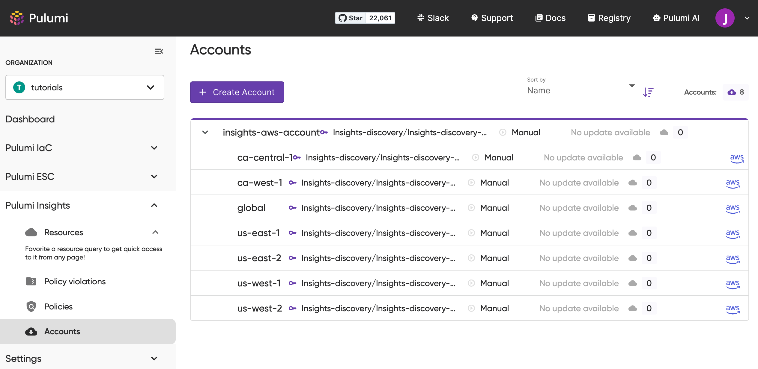 Insights Account Discovery
