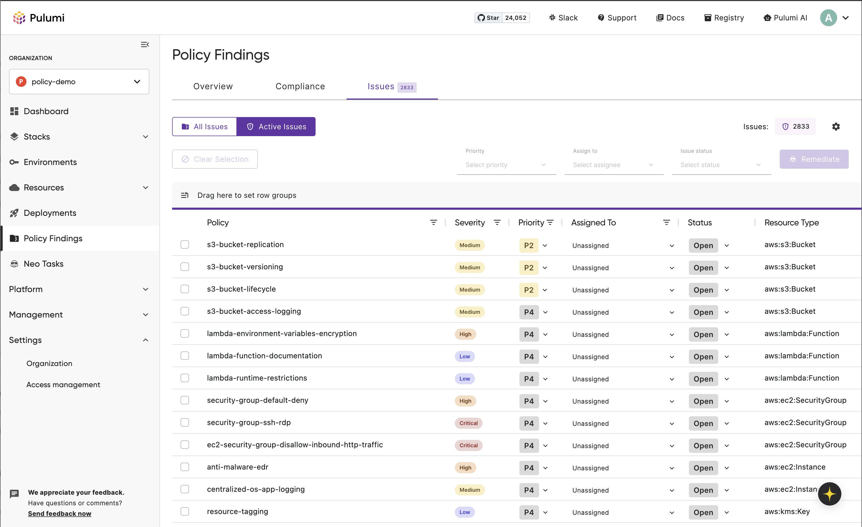Policy Findings Issues