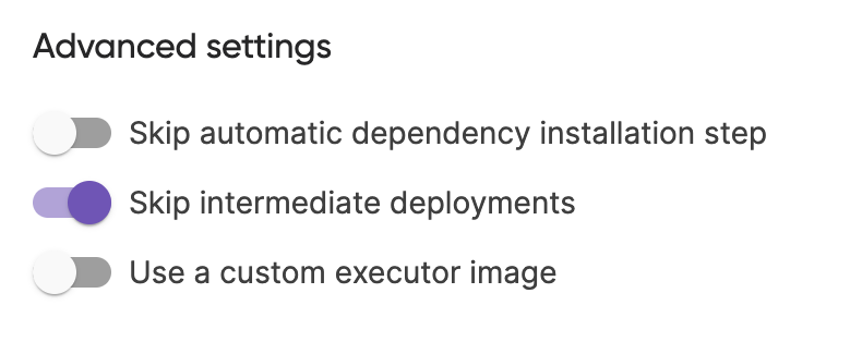 Pulumi UI - Skip intermediate deployments