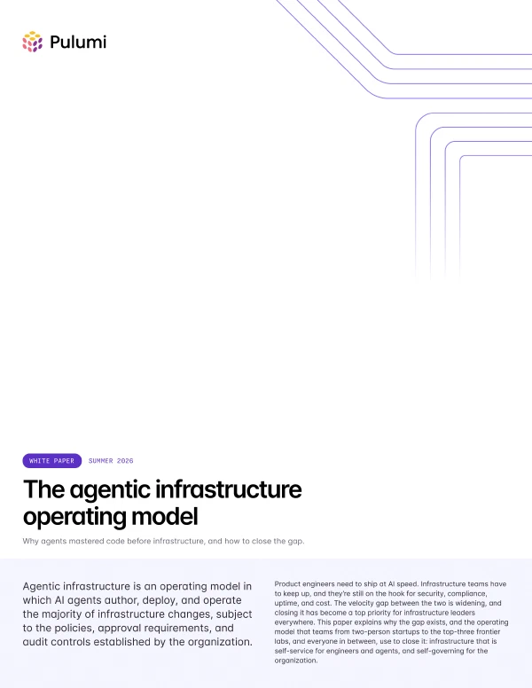 The agentic infrastructure operating model cover