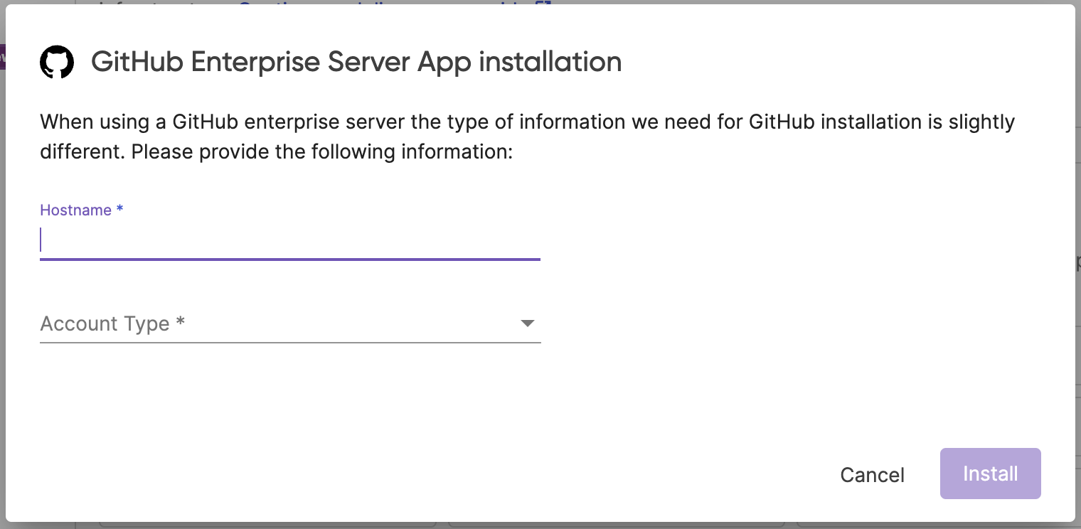 GitHub Enterprise Server App Installation Dialog