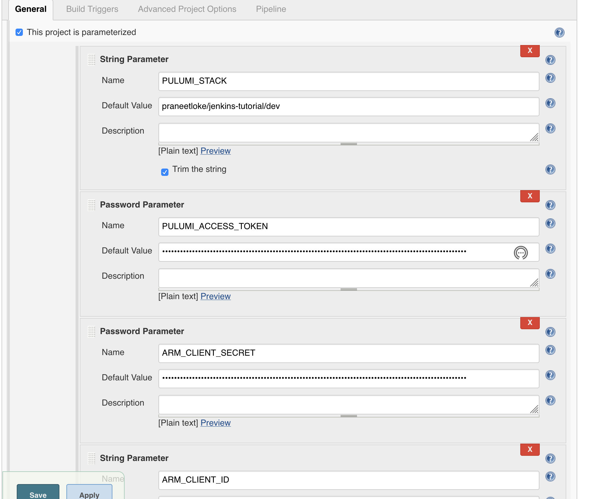 Jenkins Pipeline Pulumi Jenkins Pipeline Pulumi