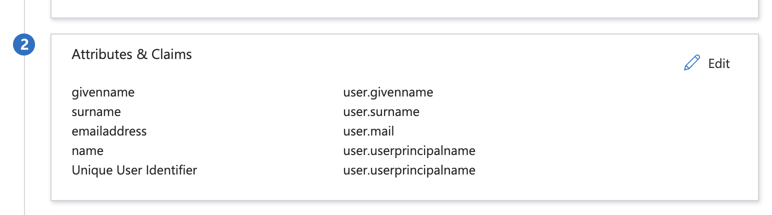 User Attributes & Claims Panel