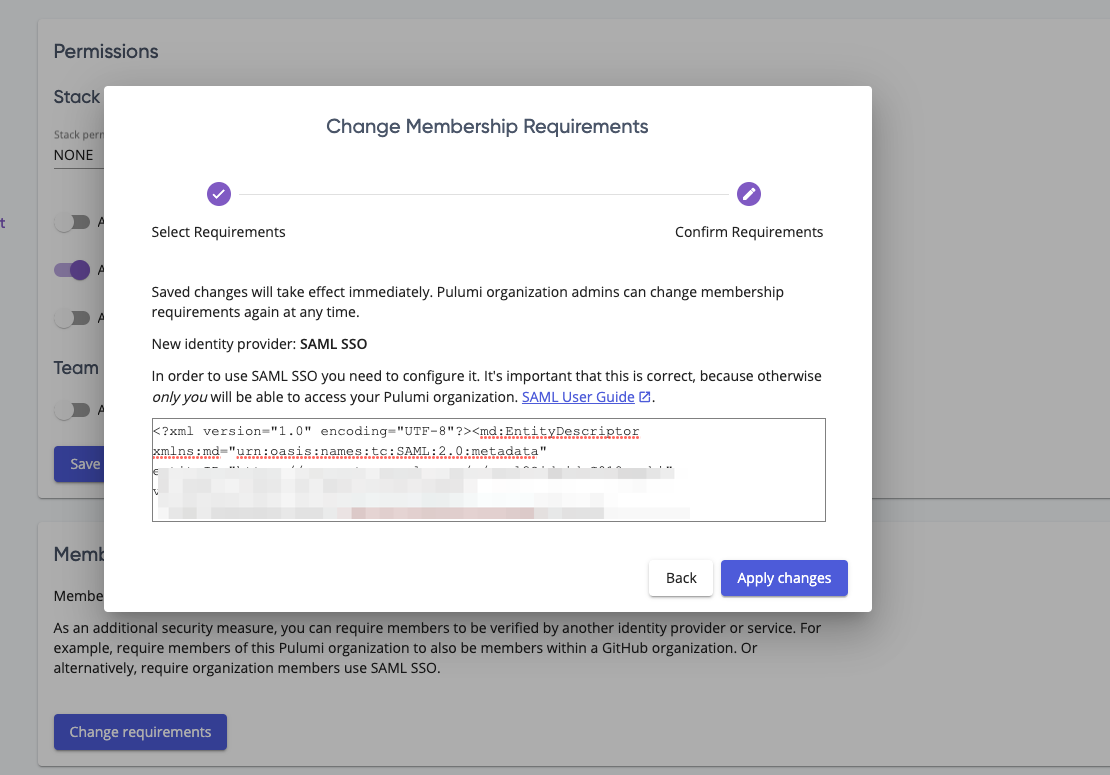 Provide the XML IDP descriptor