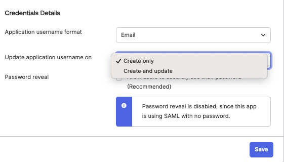 Okta Usernames Set on Create Only