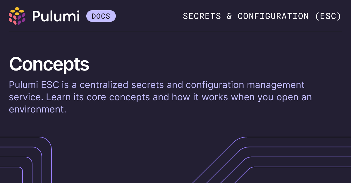 Pulumi ESC Concepts | Pulumi Docs