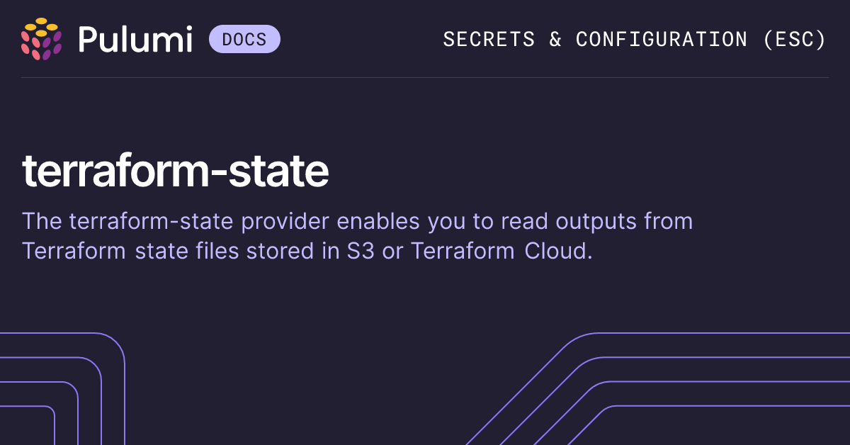 terraform-state Pulumi ESC Provider | Pulumi Docs