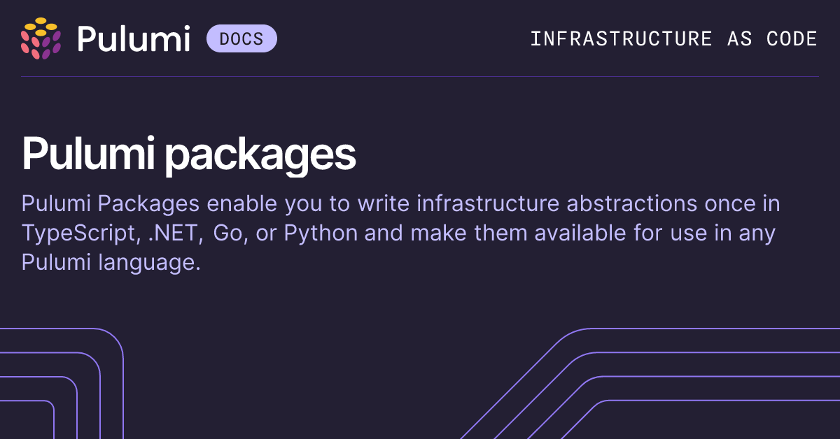 Pulumi Packages | Pulumi Docs