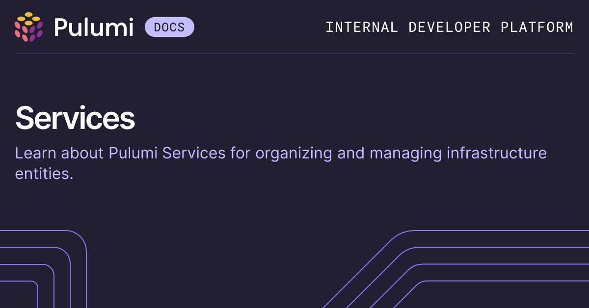 Services | Pulumi IDP | Pulumi Docs