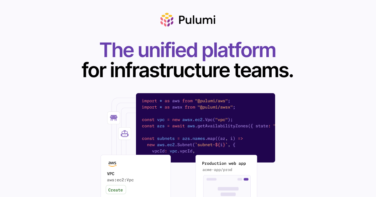 The infrastructure as code platform for the AI era – Pulumi